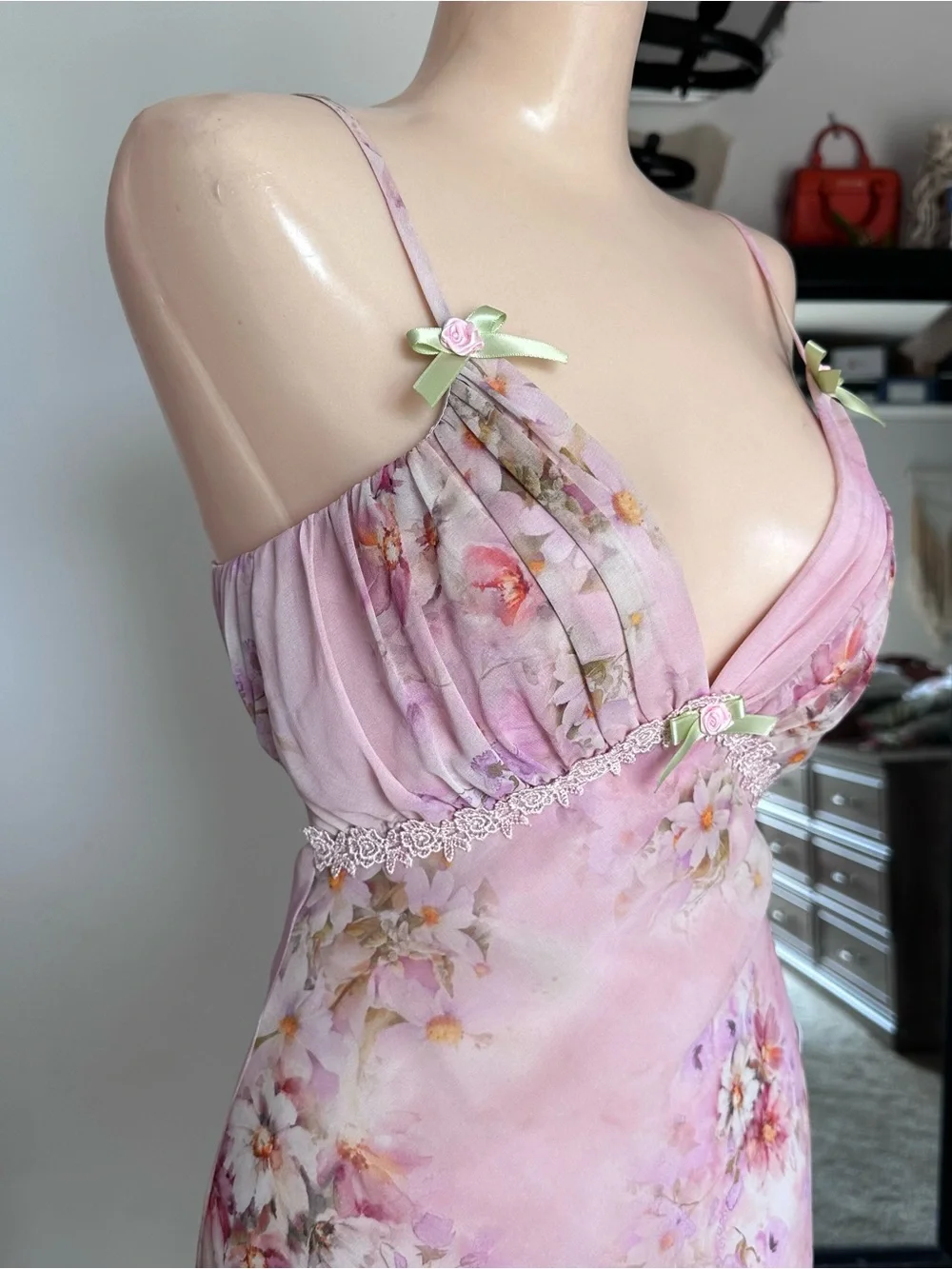 Lulu’s Keira Floral Tie Back Lingerie Slip
